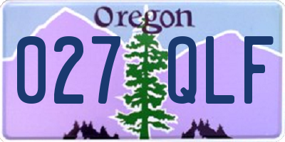 OR license plate 027QLF