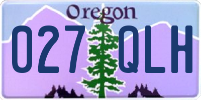OR license plate 027QLH