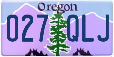 OR license plate 027QLJ
