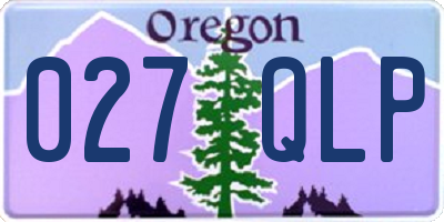 OR license plate 027QLP