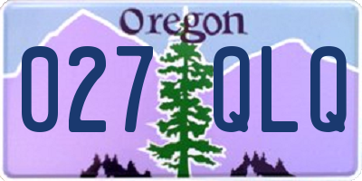 OR license plate 027QLQ