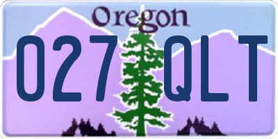 OR license plate 027QLT