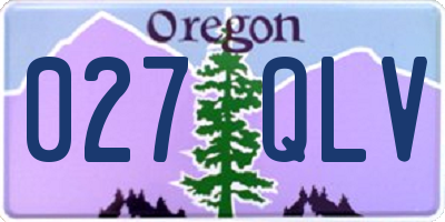 OR license plate 027QLV