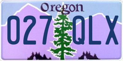 OR license plate 027QLX