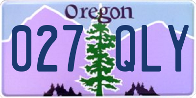 OR license plate 027QLY