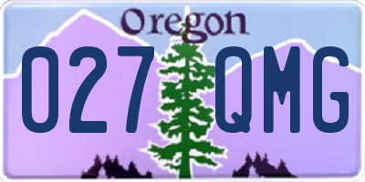OR license plate 027QMG
