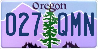 OR license plate 027QMN