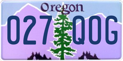 OR license plate 027QOG