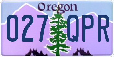 OR license plate 027QPR