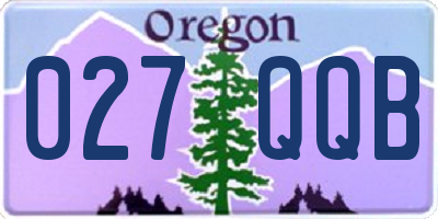 OR license plate 027QQB