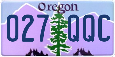 OR license plate 027QQC