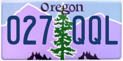 OR license plate 027QQL