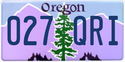 OR license plate 027QRI