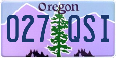 OR license plate 027QSI