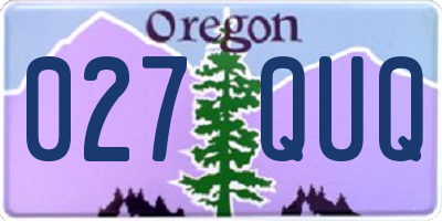 OR license plate 027QUQ
