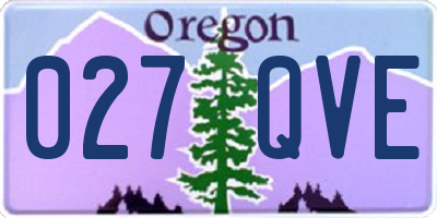 OR license plate 027QVE