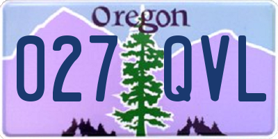 OR license plate 027QVL
