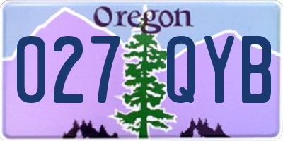 OR license plate 027QYB