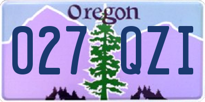 OR license plate 027QZI