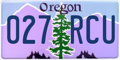 OR license plate 027RCU