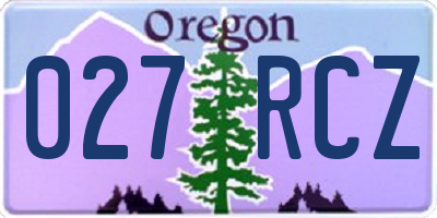 OR license plate 027RCZ