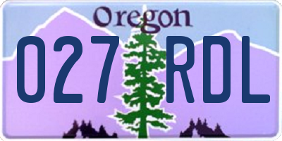 OR license plate 027RDL