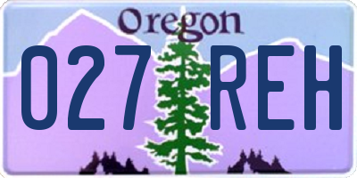 OR license plate 027REH