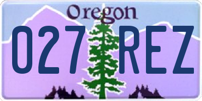OR license plate 027REZ