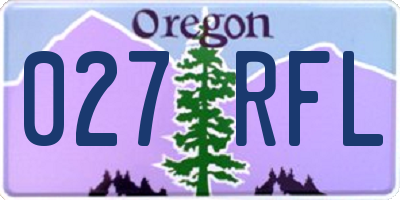 OR license plate 027RFL