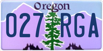 OR license plate 027RGA