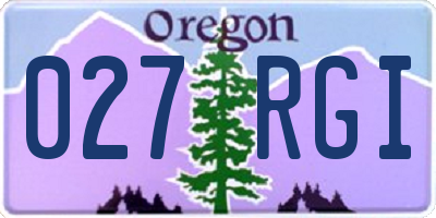 OR license plate 027RGI