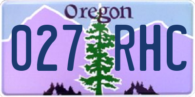 OR license plate 027RHC