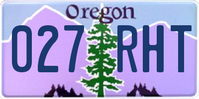 OR license plate 027RHT
