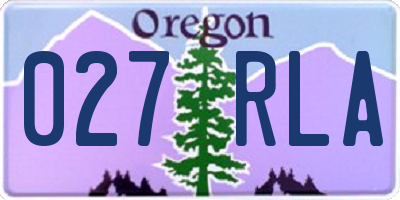 OR license plate 027RLA
