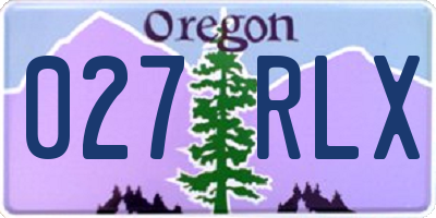 OR license plate 027RLX