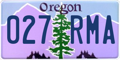 OR license plate 027RMA