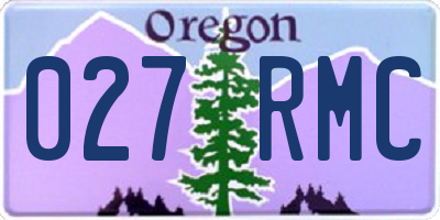 OR license plate 027RMC