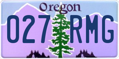 OR license plate 027RMG