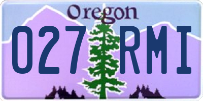 OR license plate 027RMI