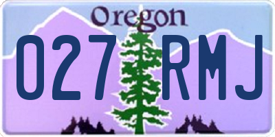 OR license plate 027RMJ