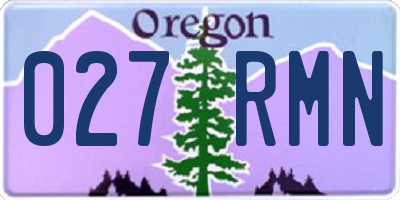 OR license plate 027RMN