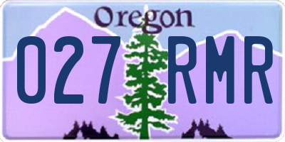 OR license plate 027RMR