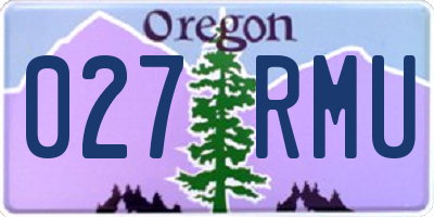 OR license plate 027RMU
