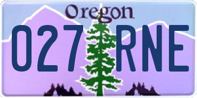 OR license plate 027RNE