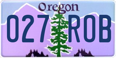 OR license plate 027ROB