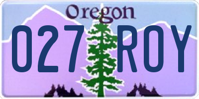 OR license plate 027ROY