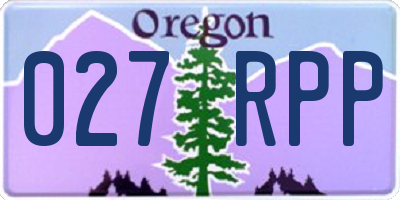 OR license plate 027RPP