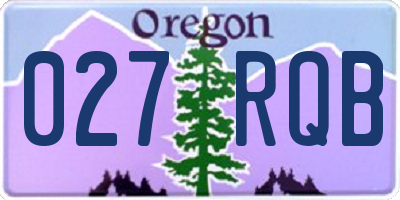 OR license plate 027RQB