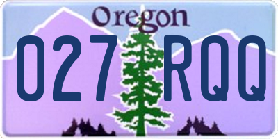 OR license plate 027RQQ
