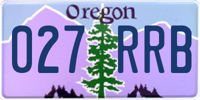 OR license plate 027RRB